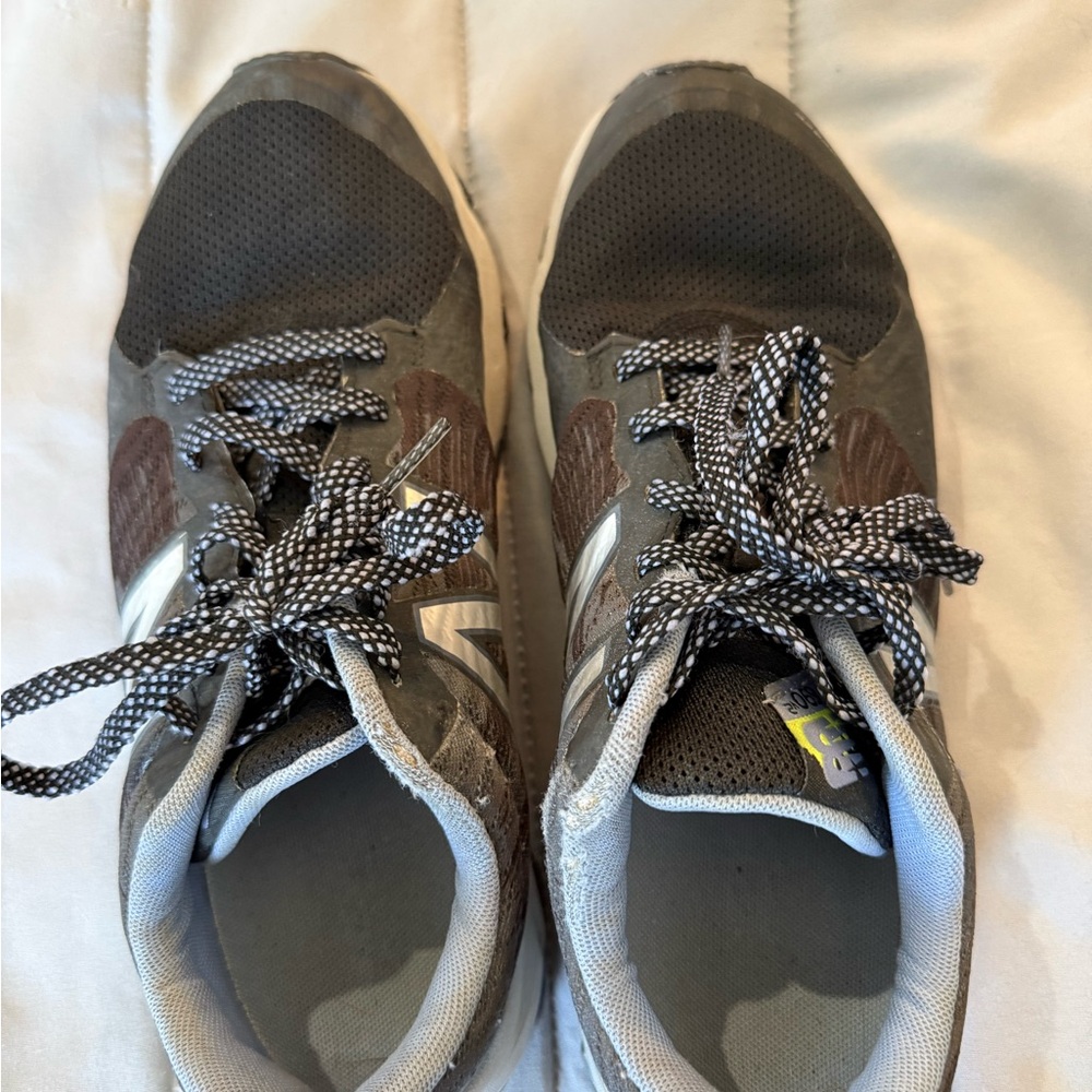 New Balance Charcoal and White Running Shoes